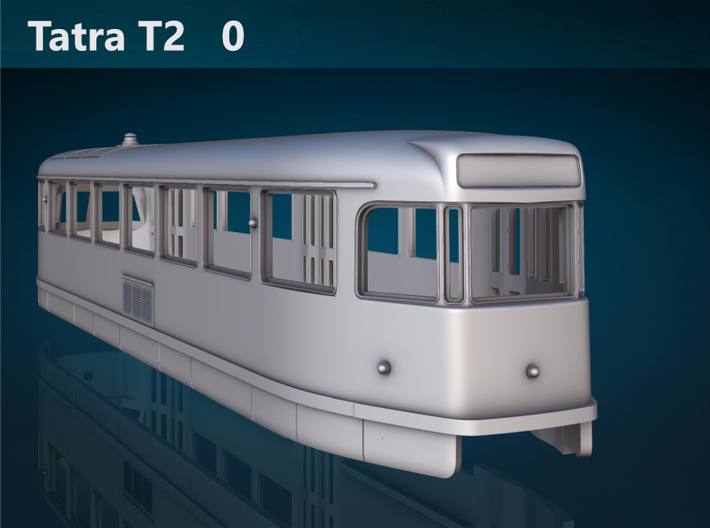 Tatra T2 0 Scale [body] 3d printed Tatra T2 0 rear rendering