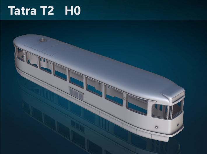 Tatra T2 H0 [body] 3d printed Tatra T2 H0 top rendering