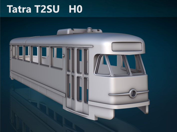 Tatra T2SU H0 [body] 3d printed Tatra T2SU H0 front rendering