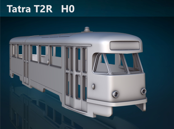 Tatra T2R H0 [body] 3d printed Tatra T2R H0 front rendering