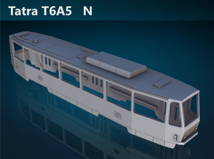 Tatra T6A5 N [body] 3d printed Tatra T6A5 N top rendering