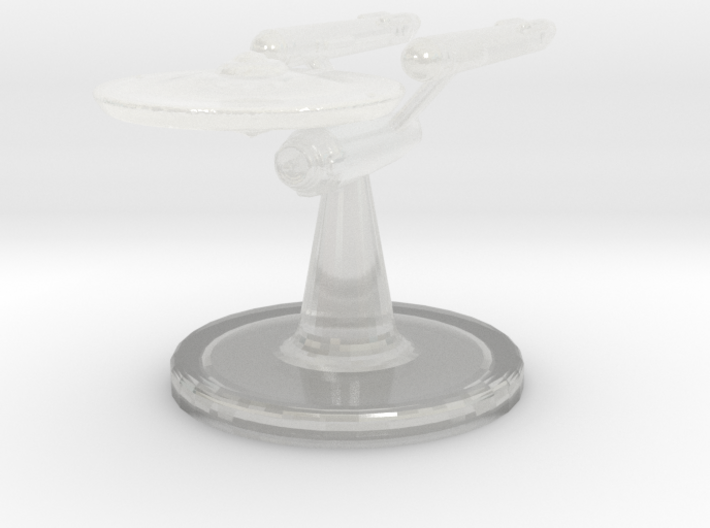 Constitution Class (TOS) 1/7000 Game Piece 3d printed