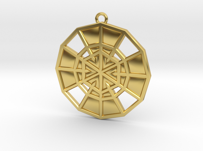 Resurrection Emblem 13 Medallion (Sacred Geometry) 3d printed
