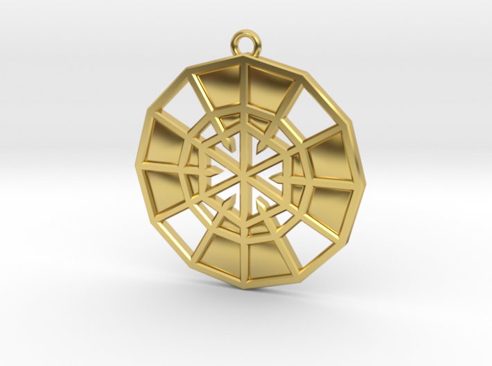 Resurrection Emblem 14 Medallion (Sacred Geometry) 3d printed