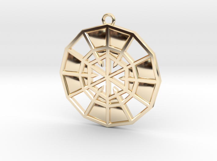 Resurrection Emblem 14 Medallion (Sacred Geometry) 3d printed