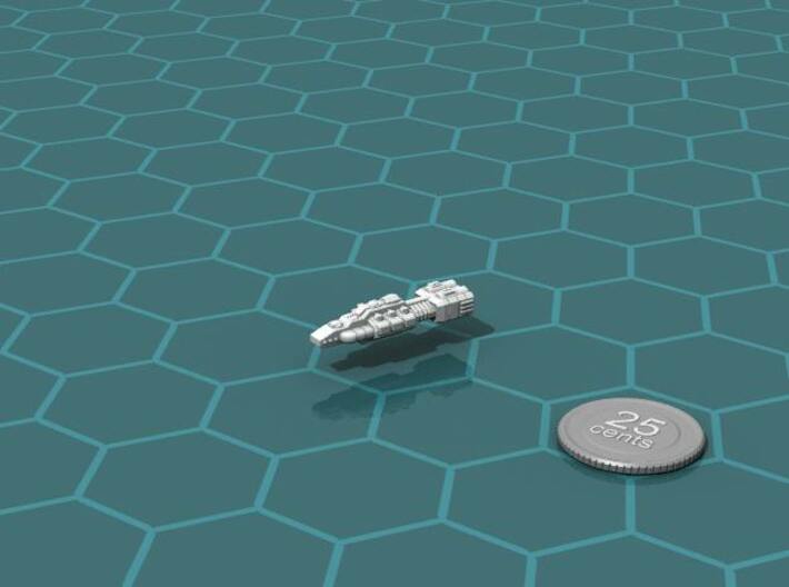 Ancients Frigate 3d printed Render of the model, with a virtual quarter for scale.