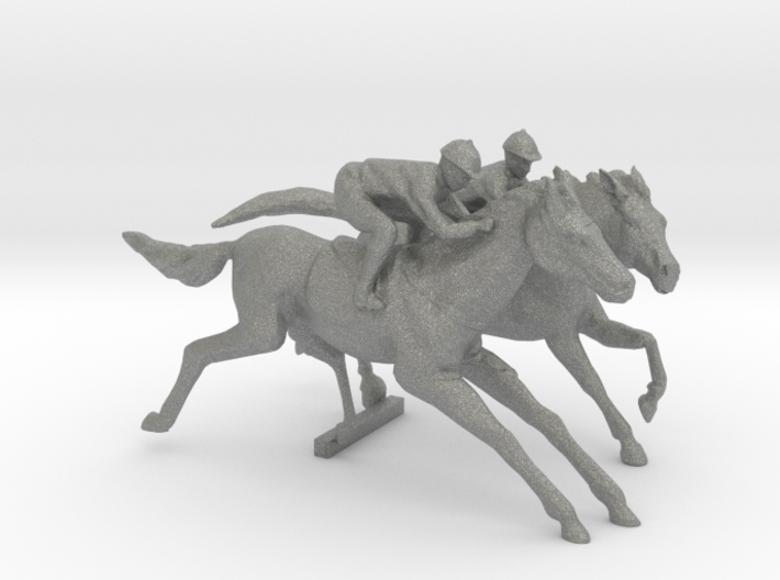 O Scale Jockey and Horses 2 3d printed This is a render not a picture