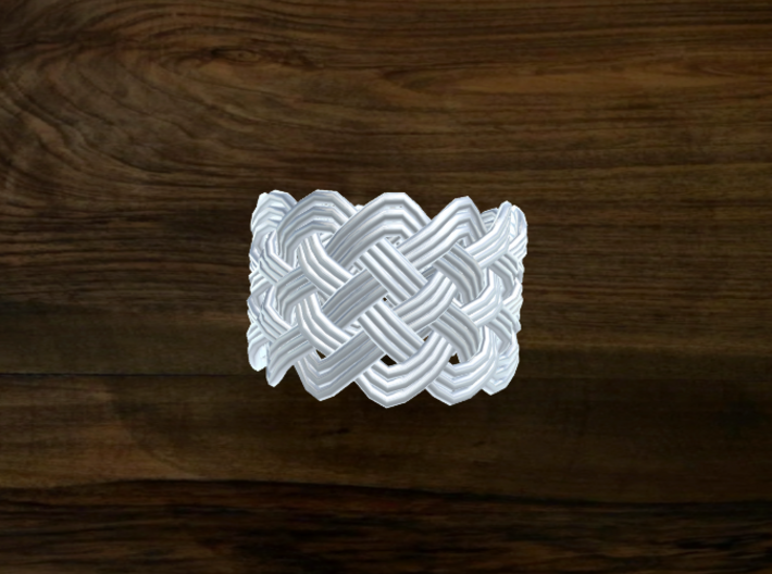 Turk's Head Knot Ring 6 Part X 13 Bight - Size 8.5 3d printed