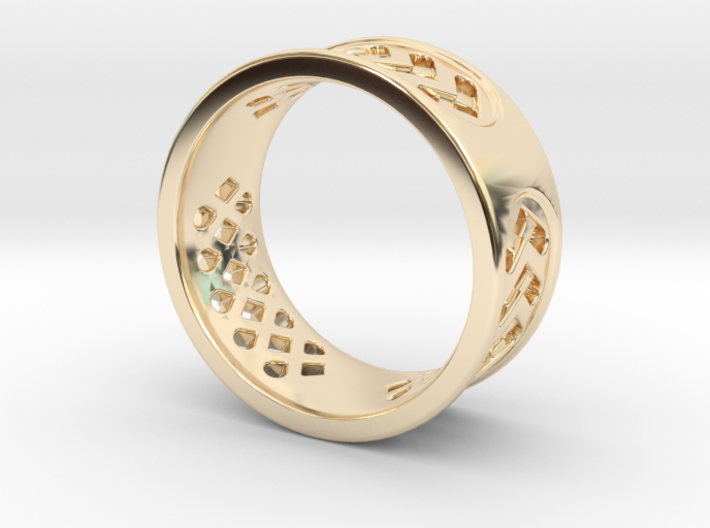 GEOMETRICALLY PATTERNED RING SIZE 10.5 3d printed