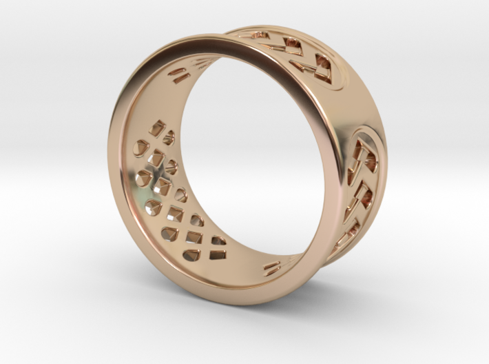 GEOMETRICALLY PATTERNED RING SIZE 9.5 3d printed