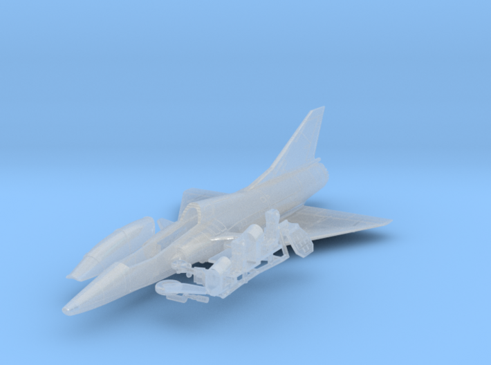 020B Mirage IIID with Canards and Cockpit 1/144 3d printed