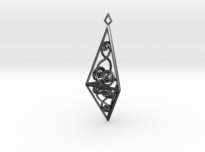 Spiral Prism Pendant 3d printed