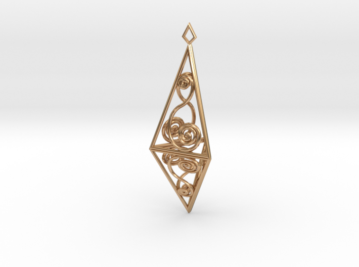 Spiral Prism Pendant 3d printed