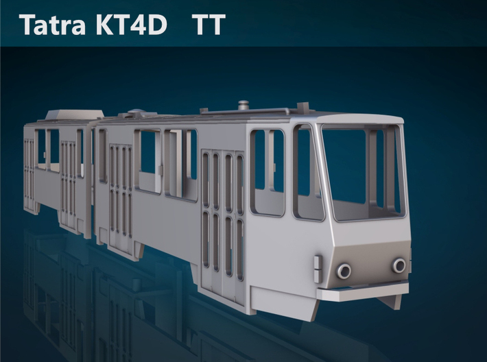 Tatra KT4D TT [body] 3d printed Tatra KT4D front rendering