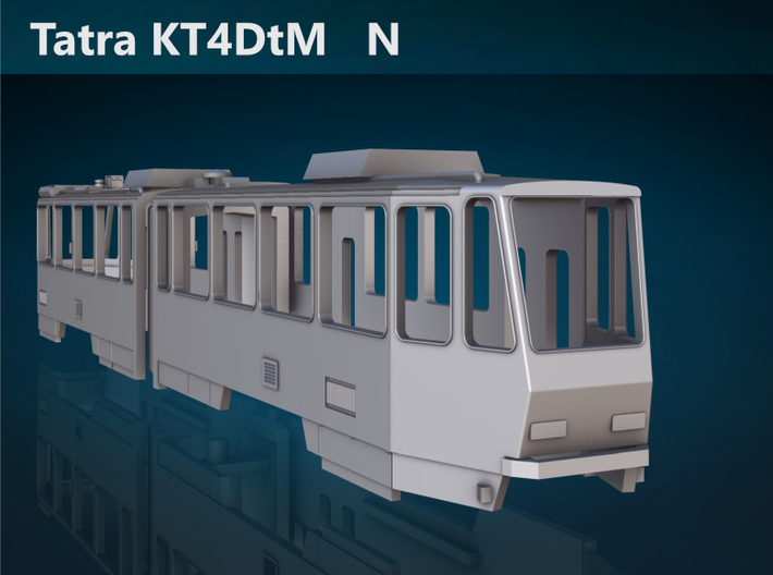 Tatra KT4DtM N [body] 3d printed Tatra KT4DtM rear rendering