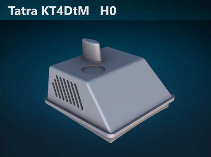 Tatra KT4DtM H0 [body] 3d printed Tatra KT4DtM A/C detail rendering