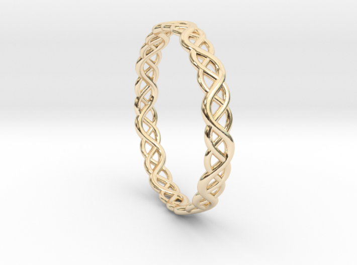 Curved wedding ring - Alliance courbe 3d printed