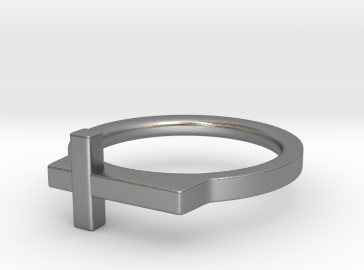 Horizontal Cross Ring - Christian Jewelry 3d printed