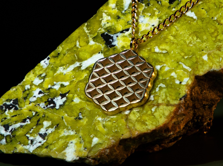 Flower of life squared Pendant 3d printed 