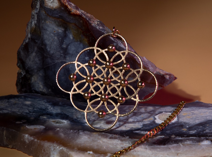 Seed of Life squared Pendant 3d printed 