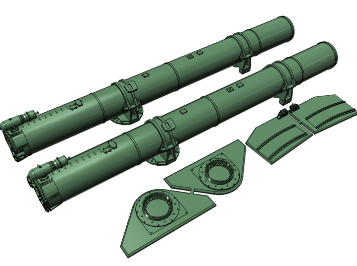 1/27 Aft Torpedo Tubes for PT Boats 3d printed 