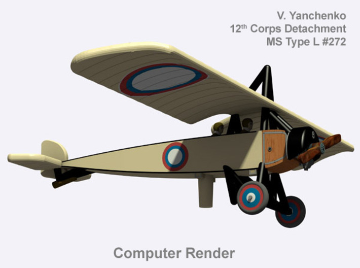 V. Yanchenko Morane-Saulnier Type L (full color) 3d printed