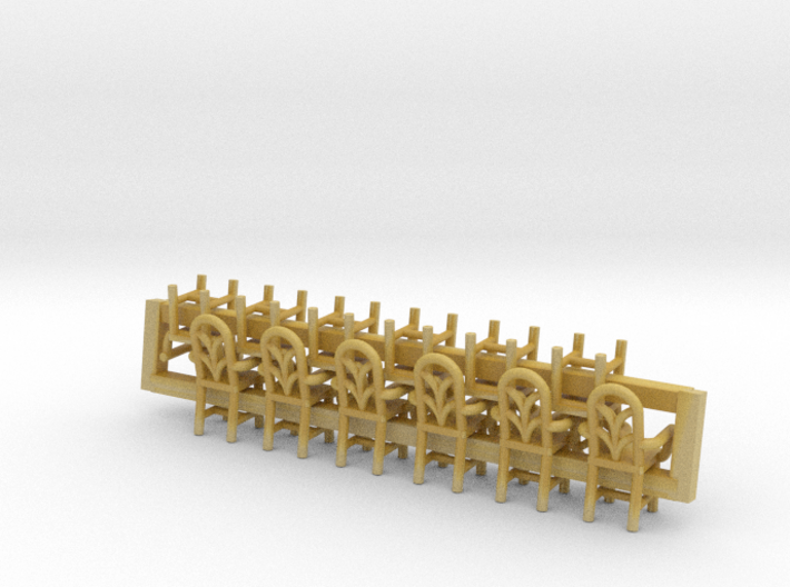 HO Scale 6 Cafe W Arms X12 3d printed
