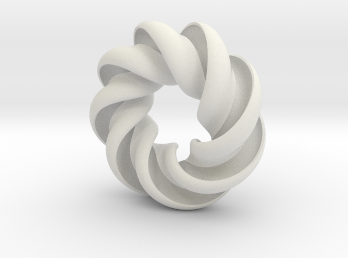 3 Wave Mobius style spiral pendant 3d printed