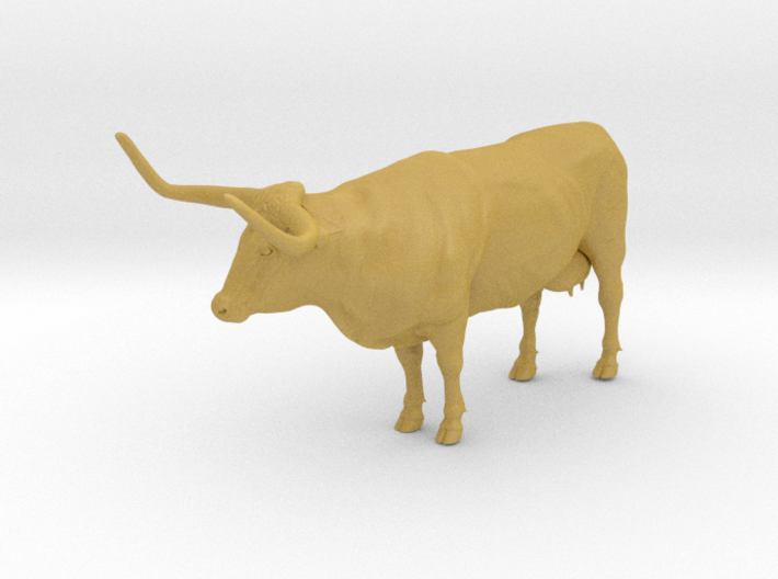 1/64 longhorn cow looking forward 3d printed