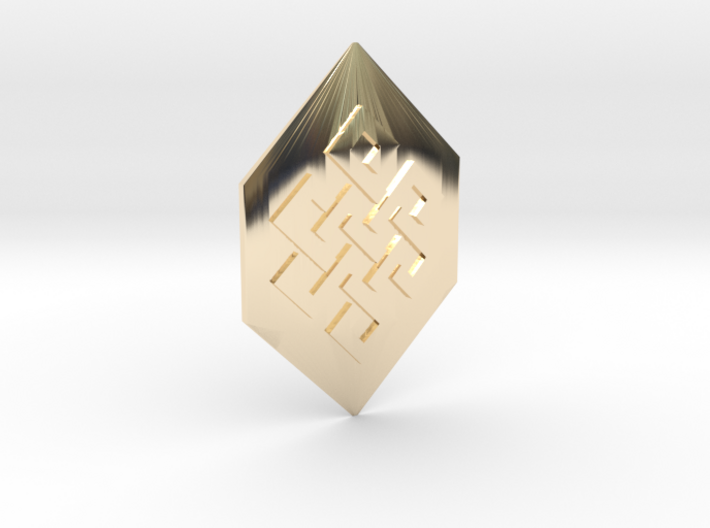 Endless Knot Dual Guitar Pick (Metal) 3d printed