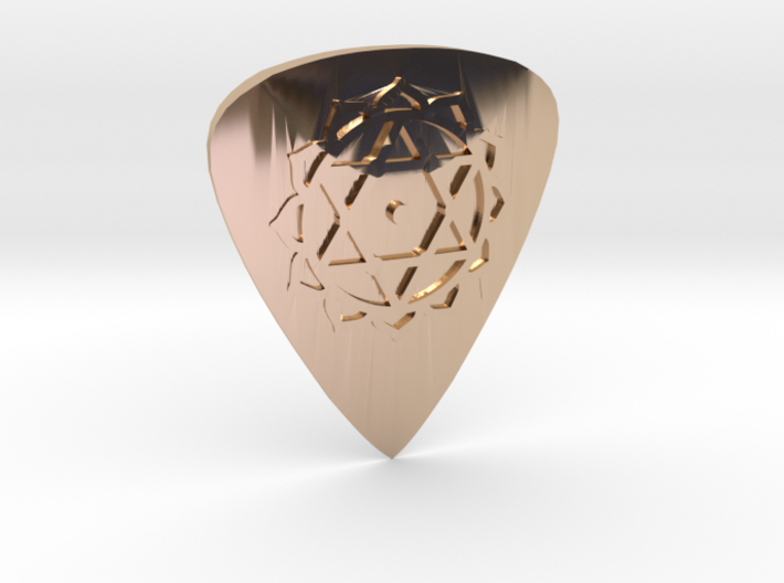 Anahata Guitar Pick (Metal) 3d printed