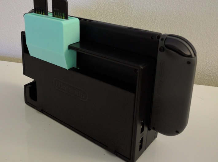 Nintendo Switch Cartridge Holder for dock / stand  3d printed 
