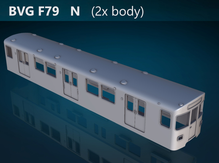 Berlin Baureihe F79  N [2x body] 3d printed BVG Baureihe F79 top rendering