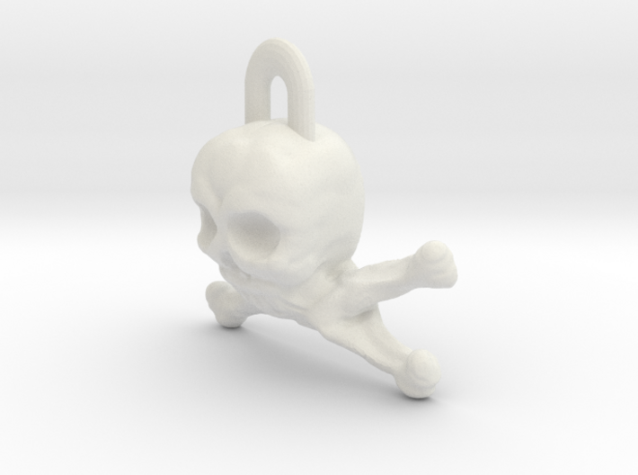 jolly roger skull key chain 3d printed