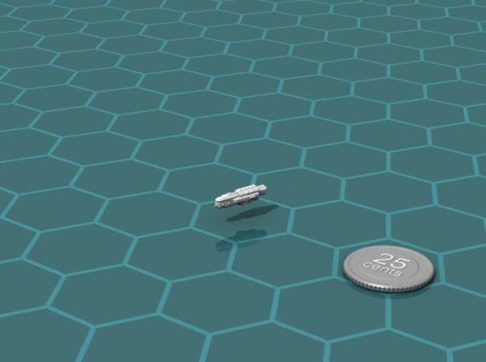 Heimatwelt Corvette 3d printed Render of the model, with a virtual quarter for scale.