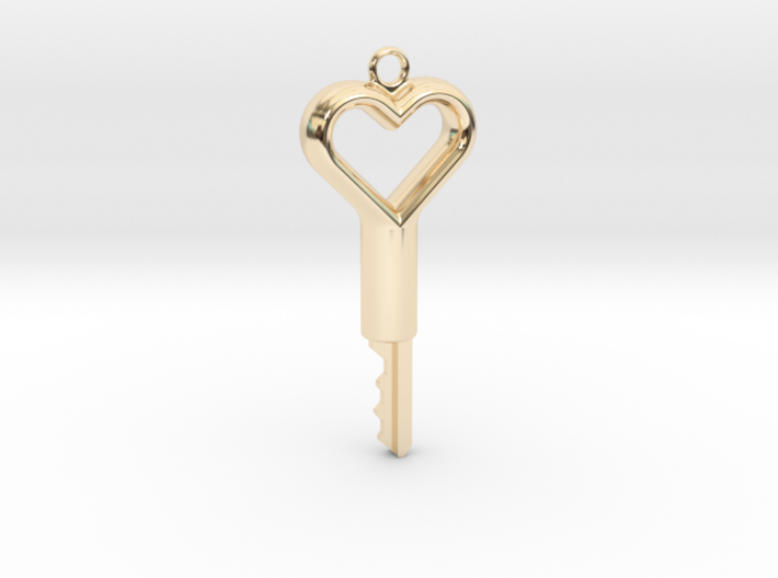 Heart Design Key v2 - Precut for Kink3D Lock Set 3d printed