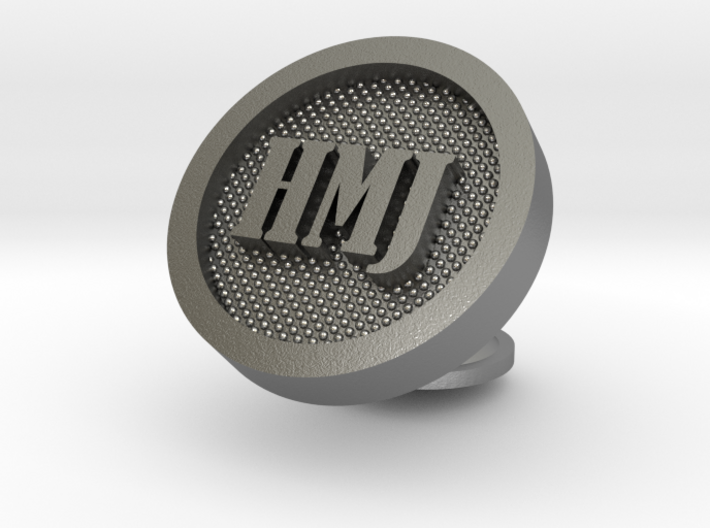 Cufflink with Initials 3d printed