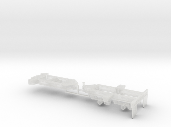 1/64th 2 axle booster for Talbert Type rail lowboy 3d printed