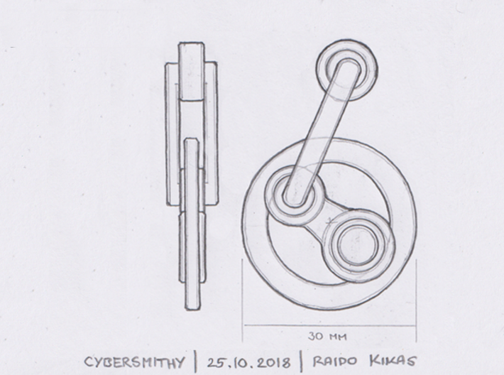 Steam Keychain 3d printed concept art