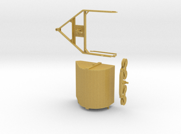 Mine Aerial Tram Bucket Assembly 3d printed 