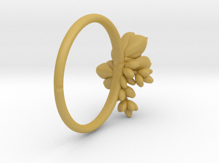 Botanical Cluster Ring 3d printed