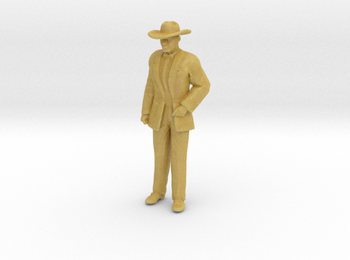 Man Standing: Suit and Hat 3d printed