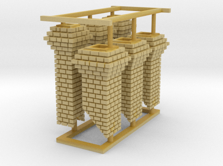 HO Fancy Brick Chimneys 3d printed