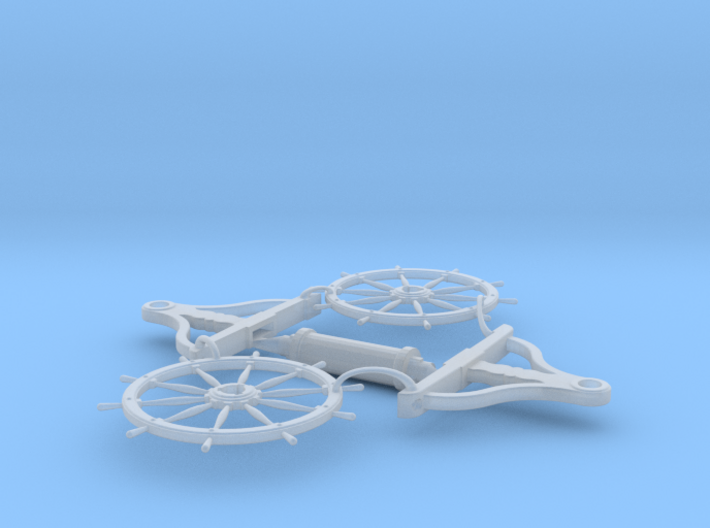 1:35 scale Age of Sail Ship's Wheel 3d printed