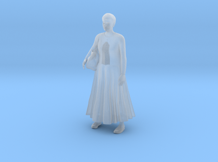 Older lady standing 2 (N scale figure) 3d printed