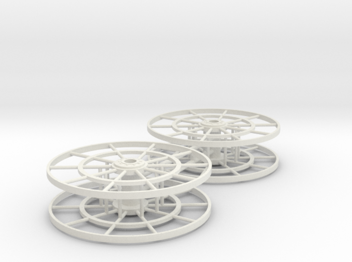 1/64th Coiled Tubing Reels for Oilfield or trailer 3d printed