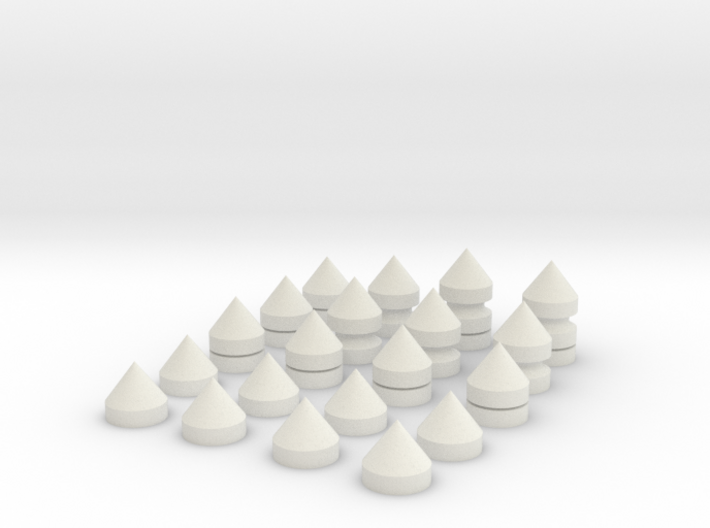 Collective Chess Full Set of Plain Pieces 3d printed
