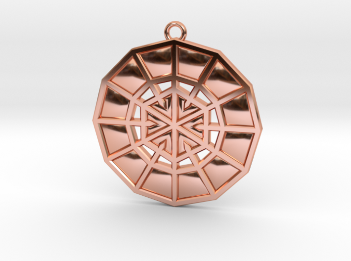 Resurrection Emblem 03 Medallion (Sacred Geometry) 3d printed
