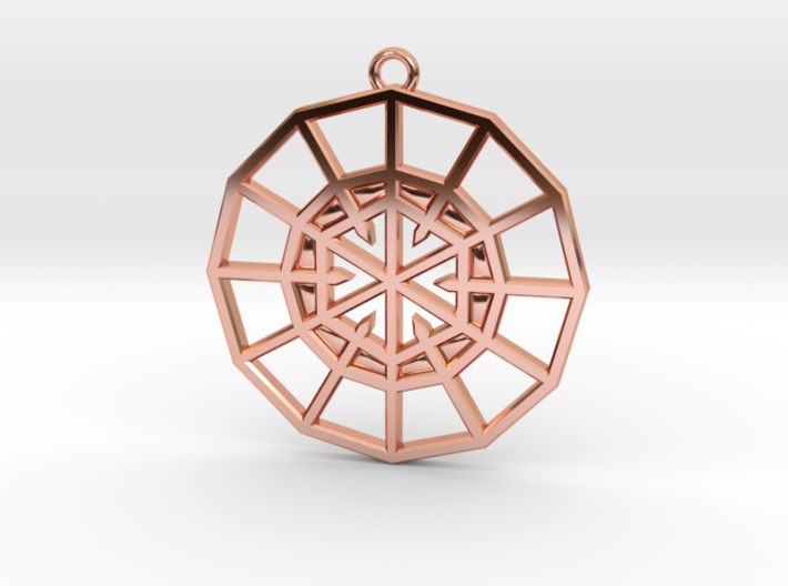 Resurrection Emblem 04 Medallion (Sacred Geometry) 3d printed