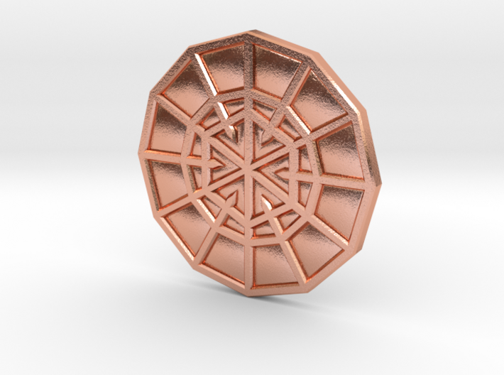 Resurrection Emblem CHARM 04 (Sacred Geometry) 3d printed